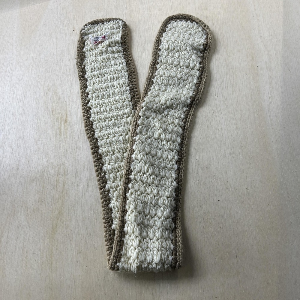 Vintage Betmar Scarf Womens One Size White Crochet Acrylic Rectangle Japan Fall